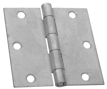 3-1/2" Galvanized Steel Full Mortise Butt Hinge with Loose Stainless Steel Pin