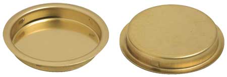 Polished Solid Brass Flush Round Pull